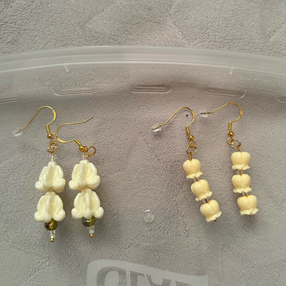 Crown Flower and Pakalana Earrings